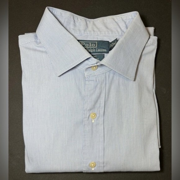 Polo Ralph Lauren Regent Custom Fit Button Up Shirt Mens Sz 18 36/37 Light Blue - Picture 6 of 6